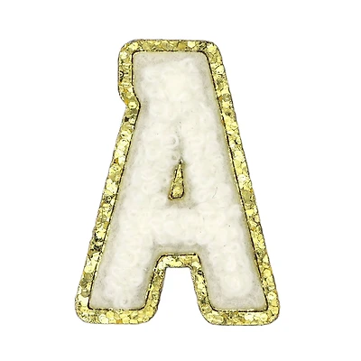 1.5" White Chenille Patch by Make Market