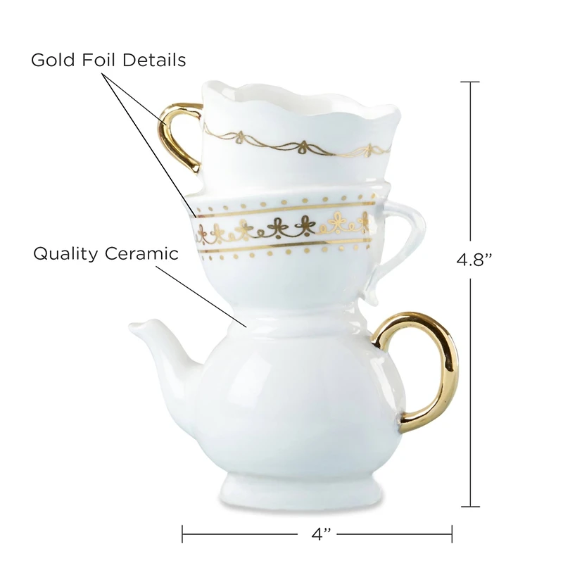 Kate Aspen® Medium Tea Time Whimsy Ceramic Bud Vase