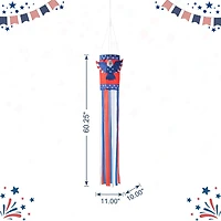 Glitzhome® 60" Patriotic Eagle Windsock