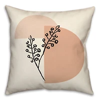 Geometric Floral 18" x 18" Throw Pillow