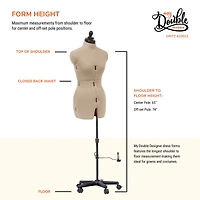 Dritz® My Double Designer Dress Form with Adjustable Tri-Pod Stand