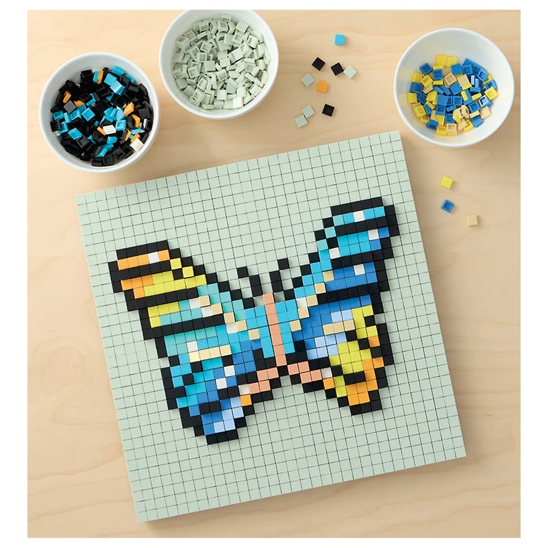 10" x 10" Butterfly Pixelated Brick Art Kit by Make Market®