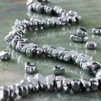 Rhodium Reconstituted Hematite Chip Beads by Bead Landing™