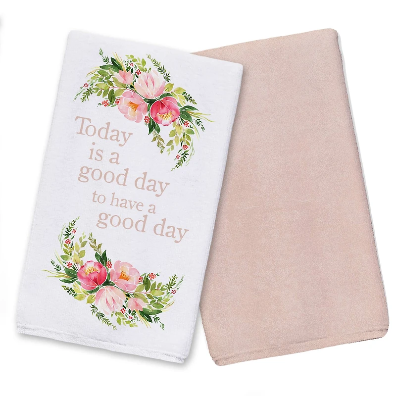 Good Day Flowers Tea Towel - Set of 2
