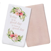 Good Day Flowers Tea Towel - Set of 2