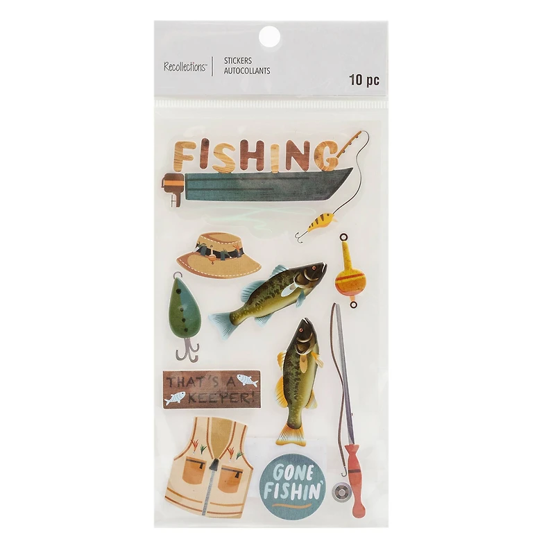 12 Pack: Fishing Stickers by Recollections™