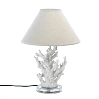 18.5" White Coral Table Lamp