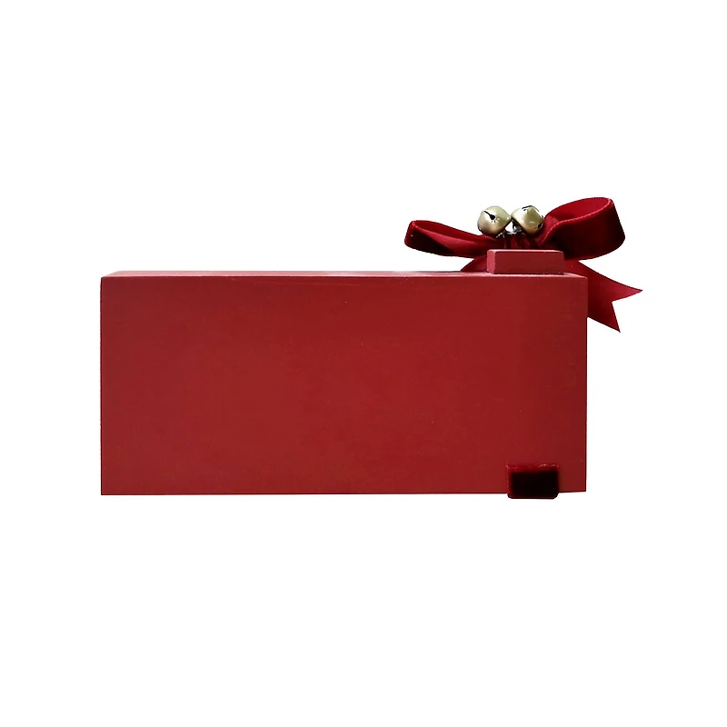 7" Red & Gold Believe Block with Bow Tabletop Décor by Ashland®