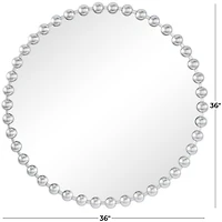 CosmoLiving by Cosmopolitan Silver Metal Orb Framed Wall Mirror 36" x 2" x 36"