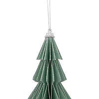 6" Glittered Green Christmas Tree Ornament