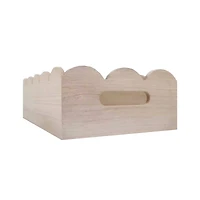 14" x 8.5" x 4.25" Scalloped Wood Crate by Make Market®