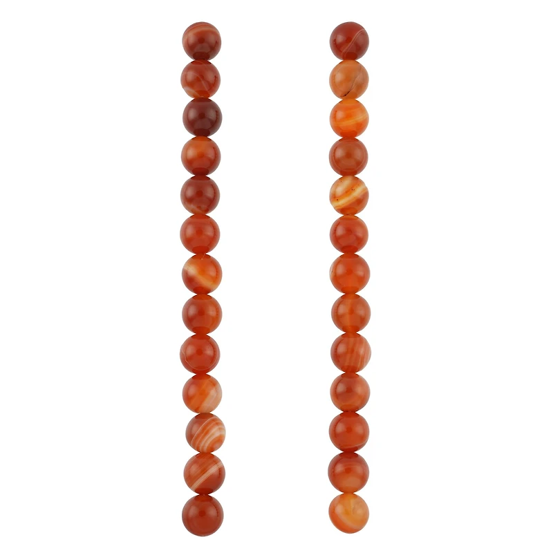Red Dyed Stripe Agate Round Beads, 10mm by Bead Landing™