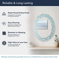 Head West Sea Glass Tile Framed Oval Wall Vanity Mirror - 23" x 29"