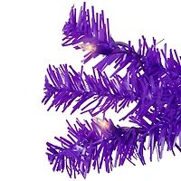 6ft. Pre-Lit Purple Medium Pine Artificial Christmas Tree, Clear Lights