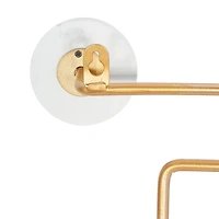 Gold Wood Glam Wall Hook, 7" x 24" x 2"