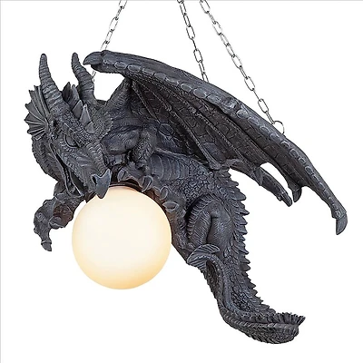 Design Toscano 21" Nights Fury Sculptural Hanging Dragon Lamp