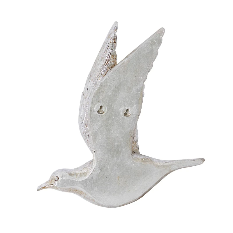 Silver Polystone Farmhouse Birds Wall Decor Set