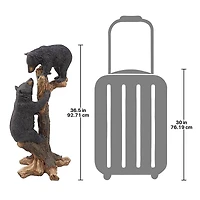 Design Toscano 36.5" Climbing Cubs Black Bear Statue