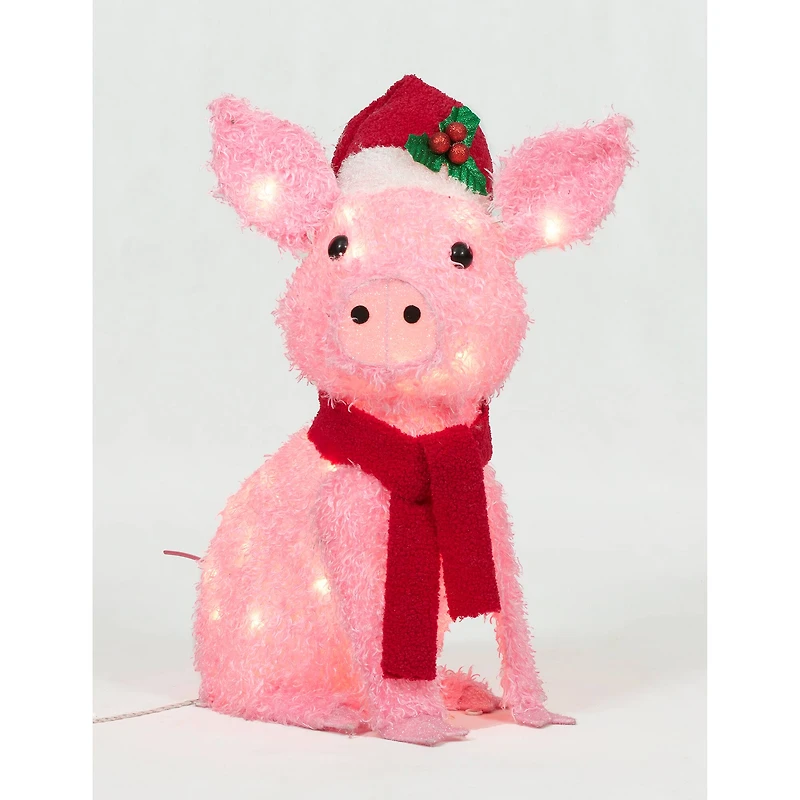 22" Plush Pig Sculpture