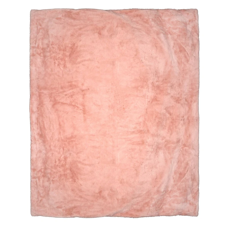 50" x 60" Pink Faux Fur Throw Blanket by Ashland®
