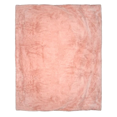 50" x 60" Pink Faux Fur Throw Blanket by Ashland®