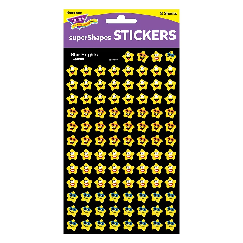 Trend Enterprises® Star Brights superShapes® Stickers, 800ct.