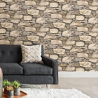 NuWallpaper Hadrian Stone Wall Peel & Stick Wallpaper