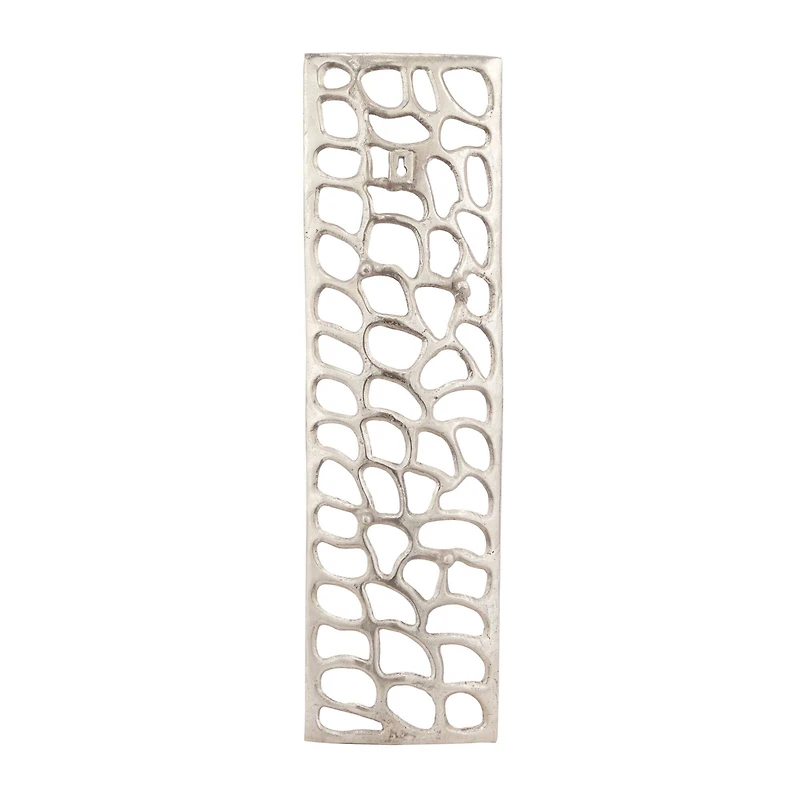 Silver Aluminum Modern Abstract Rectangle Wall Décor Set