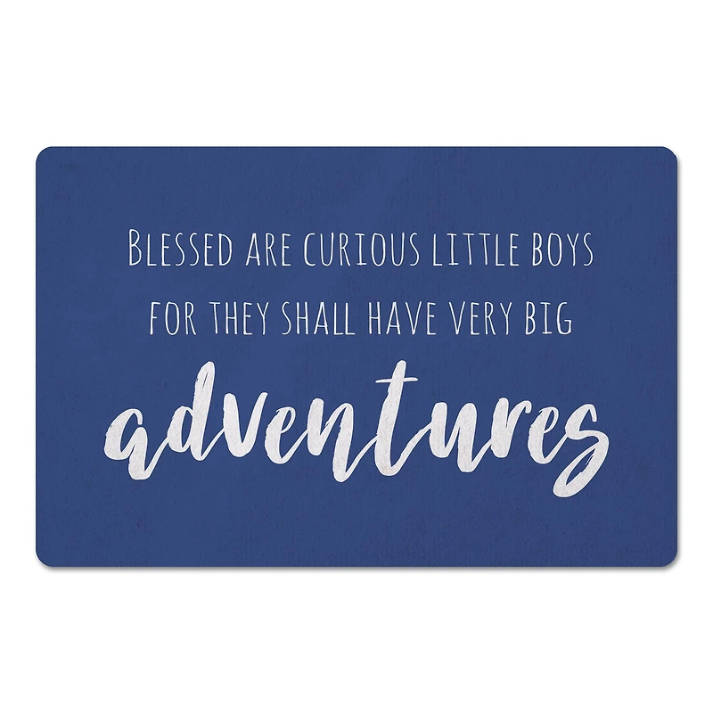 18" x 27" Blessed Are Curious Little Boys Floor Mat