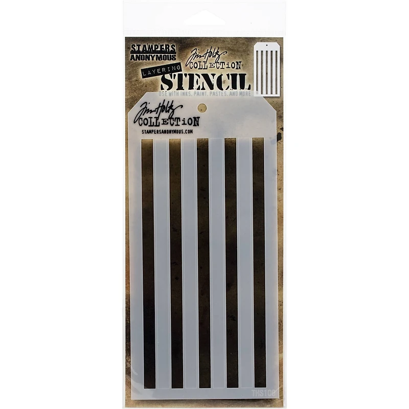 Stampers Anonymous Tim Holtz® Shifter Stripes Layered Stencil