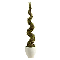 4.5ft. Wire Vine Spiral Tree in White Planter