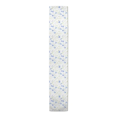 Soft Blue Florals Outdoor Table Runner