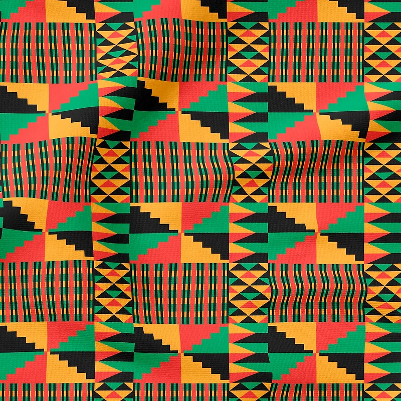 Kente Cotton Fabric Piece by Loops & Threads®