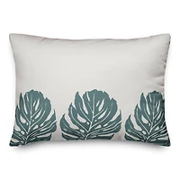 Three Leaf Monstera 14" x 20" Throw Pillow