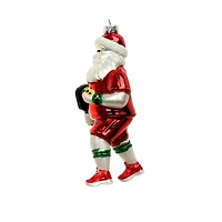 5.25" Pickleball Santa Glass Ornament by Ashland®