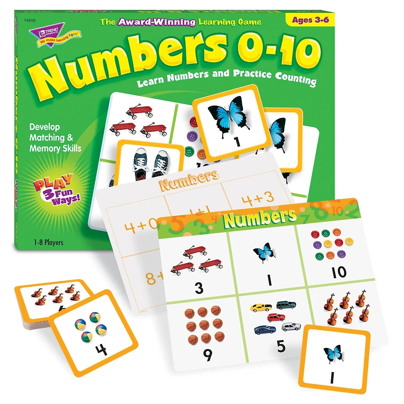 Trend Enterprises Numbers 0-10 Match Me® Games