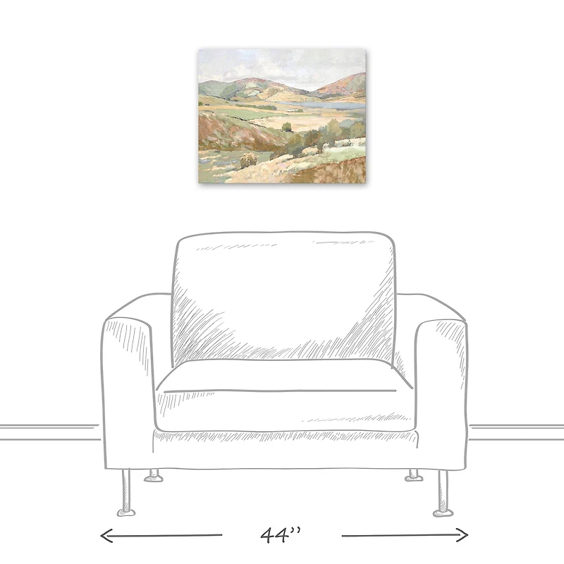 Soft Pastel Landscape 20" x 16" Canvas Wall Art