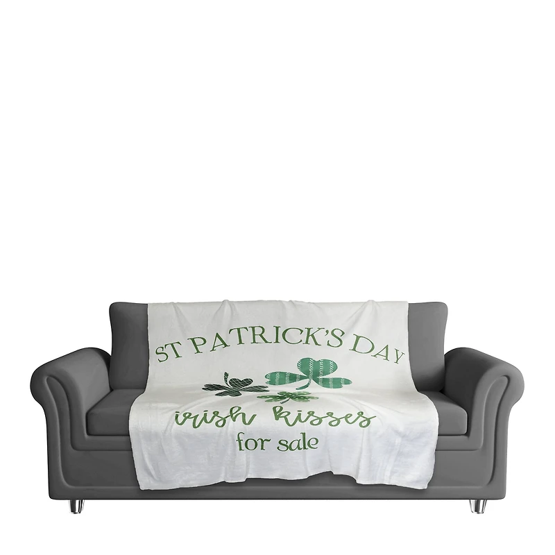 St Patricks Irish Kisses For Sale 50" x 60" Sherpa Fleece Blanket