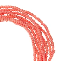 Coral Glass Medium Rondelle Seed Beads, 6/0 by Bead Landing™