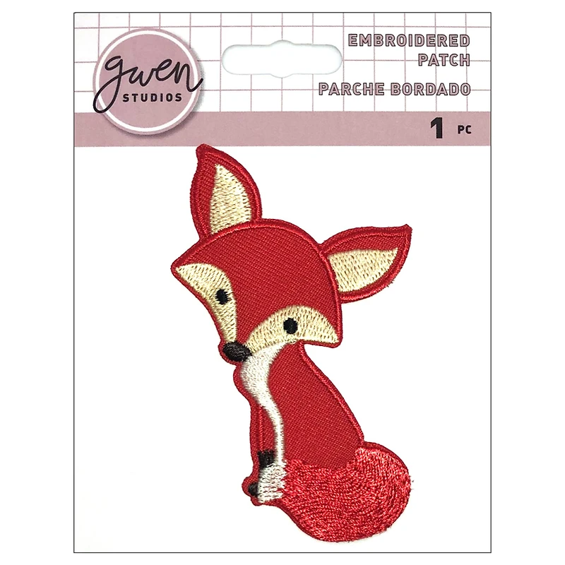 Gwen Studios Iron-On 3.25" Orange Fox Patch