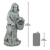 Design Toscano 16" St. Fiacre the Gardener's Patron Saint Outdoor Statue