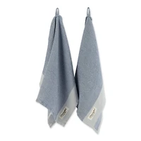 DII® Storm Blue Washed Waffle Woven Dishtowel, 2ct.