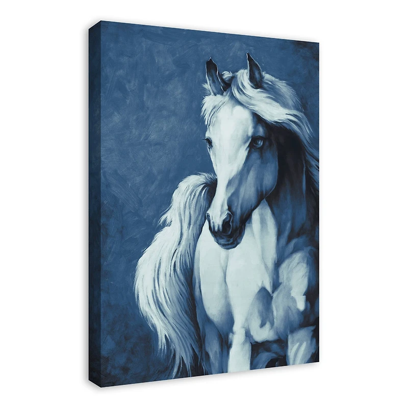 Blue Horse 20" x 30" Canvas Wall Art