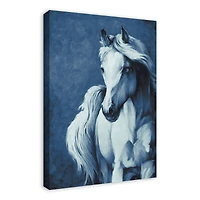 Blue Horse 20" x 30" Canvas Wall Art
