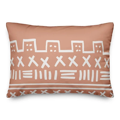 Pink White Tribal 14" x 20" Throw Pillow