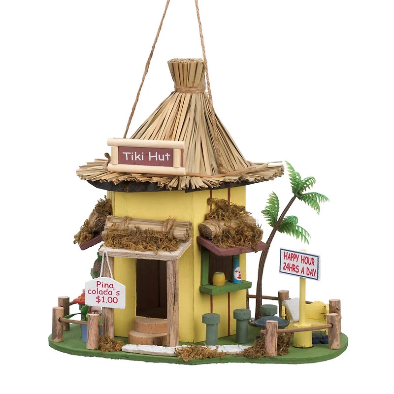 10'' Tropical Tiki Hut Birdhouse