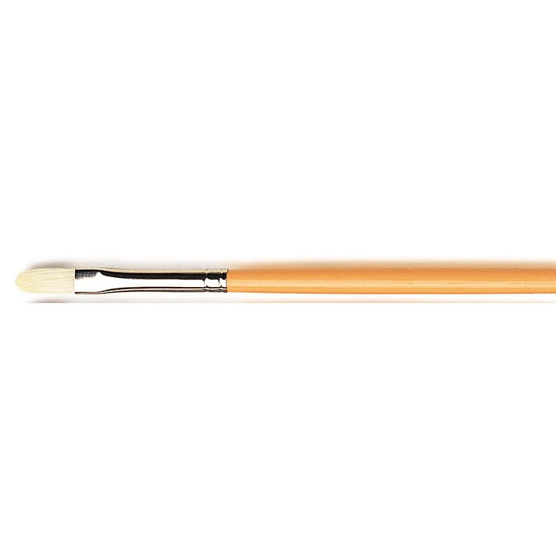 Isabey Yellow Handle Chungking Bristle Filbert Brush