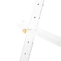 57" Clear Acrylic Plastic Adjustable 7-Tier Display Easel with Gold Metal Hardware & Chain Support