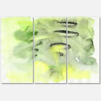 Designart - Abstract Pond of Green and Yellow