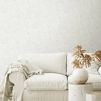 RoomMates Tropical Leaves Sketch Peel & Stick Wallpaper